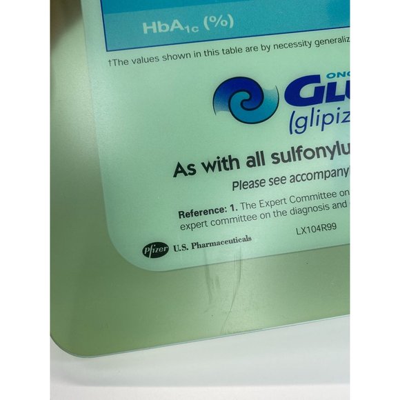 Rare Glucotrol XL Drug Rep Pharmaceutical Acrylic Clipboard 14" Dr's Office - Picture 8 of 10